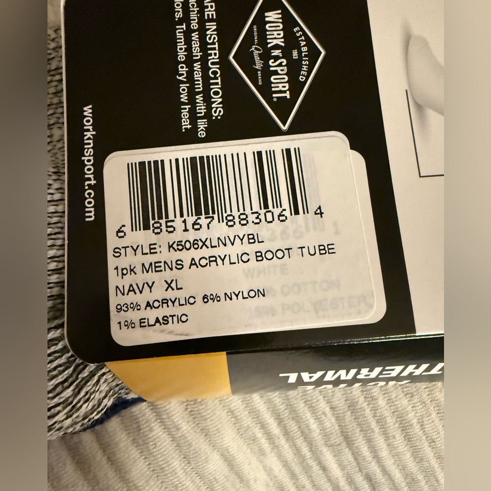 Work n Sport Men’s Active Thermal Socks - Picture 4 of 5